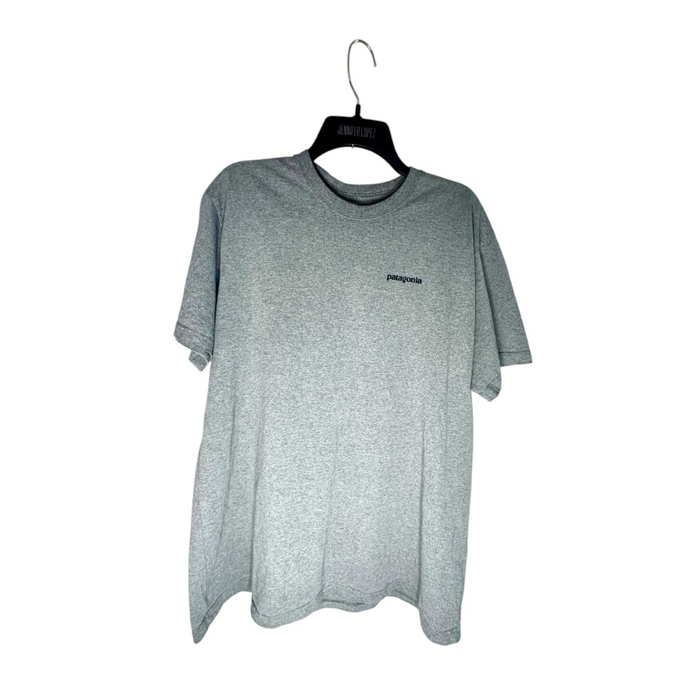 Men’s Patagonia P6 Logo Responsibili-Tee Gray Regular Fit Hiking T-Shirt Size L - Picture 4 of 10